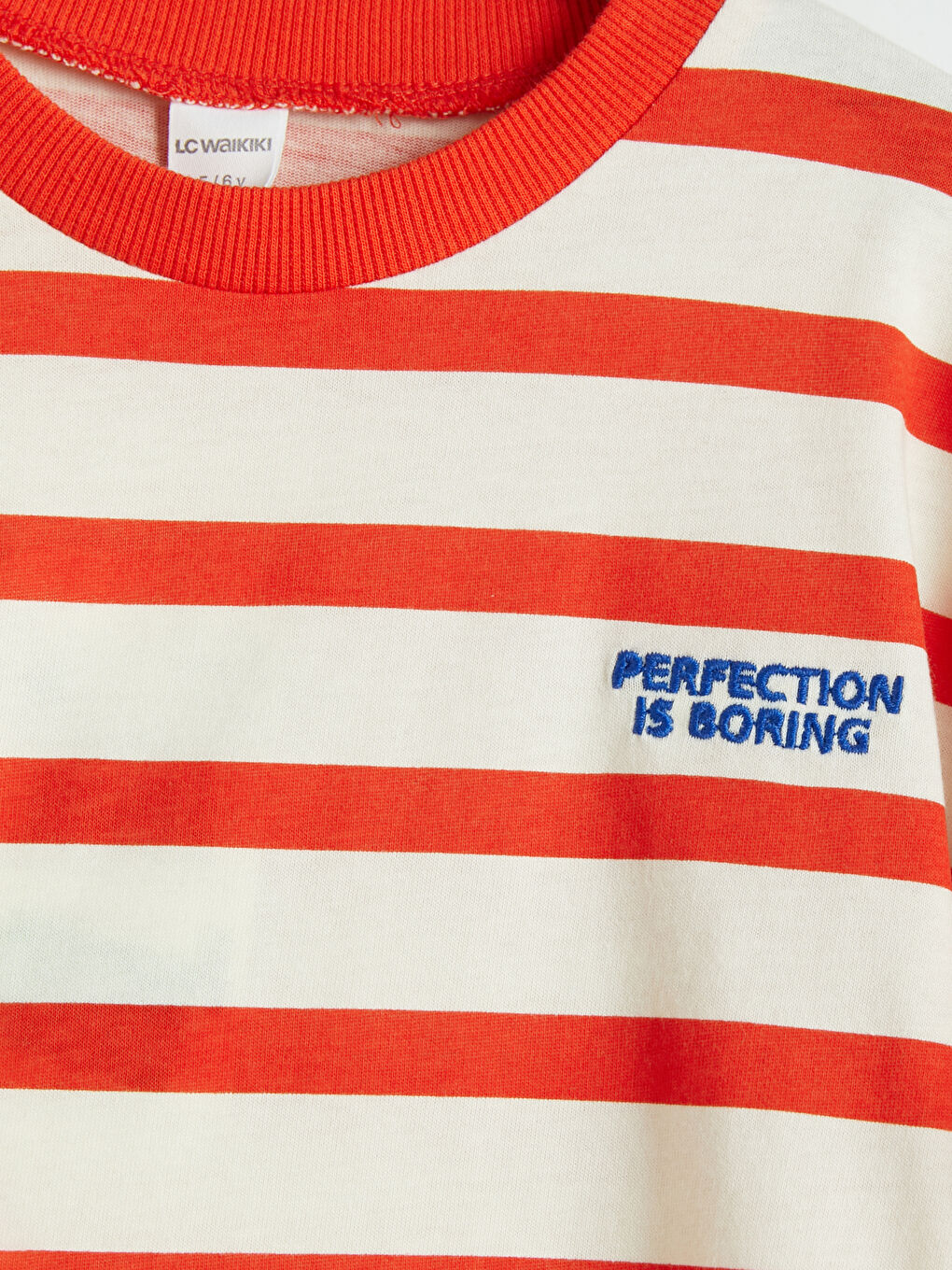 Kırmızı Bisiklet Yaka Çizgili Erkek Çocuk Tişört-2