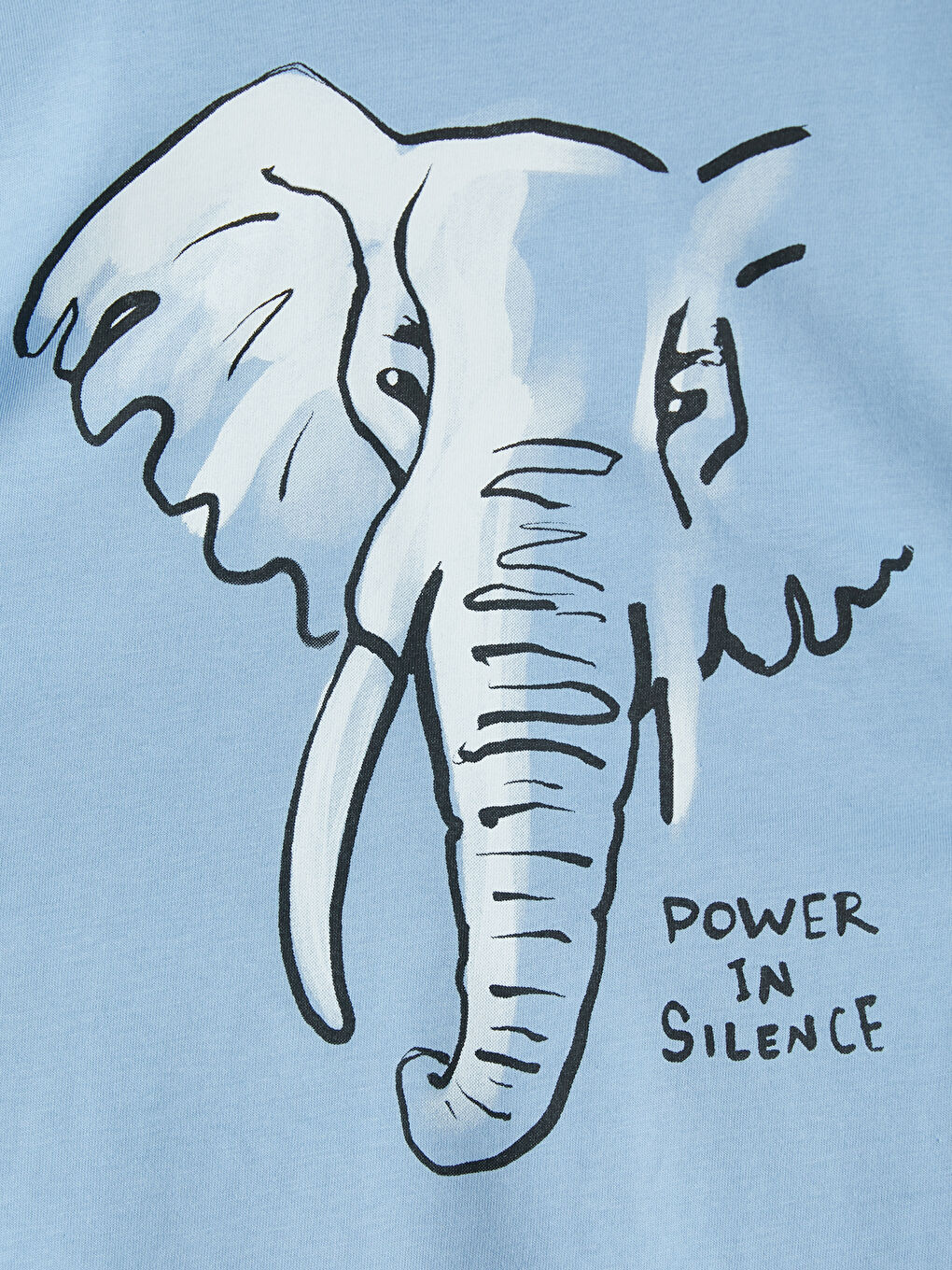 Mavi Bisiklet Yaka Baskılı Erkek Çocuk Tişört-2