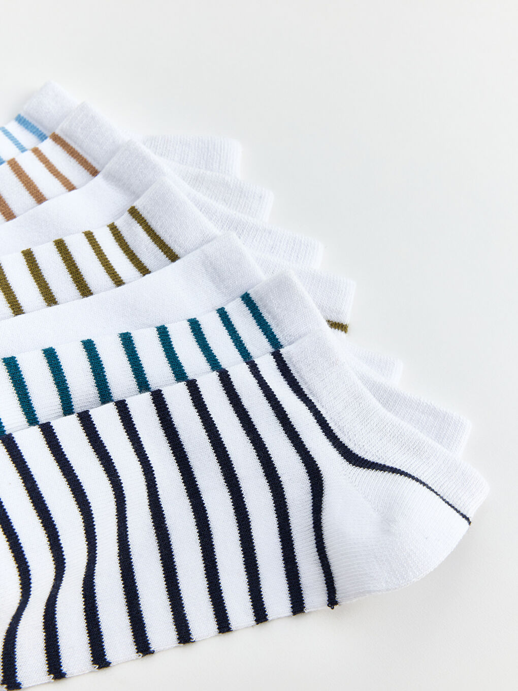 Karışık Çizgili Erkek Çocuk Patik Çorap 7'li-3