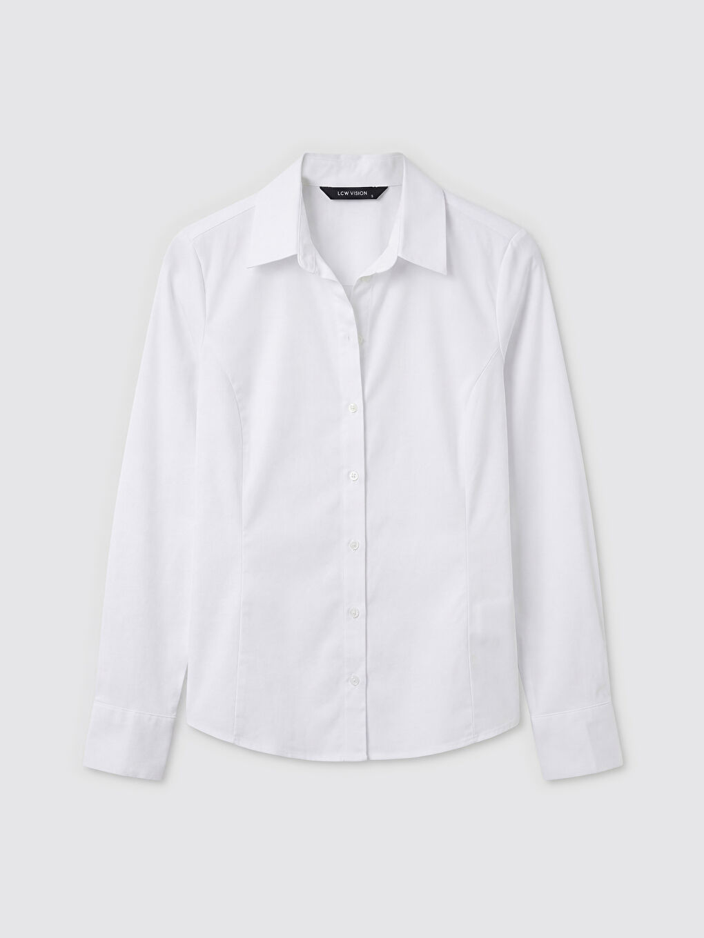 Beyaz Regular Fit Kadın Gömlek-4