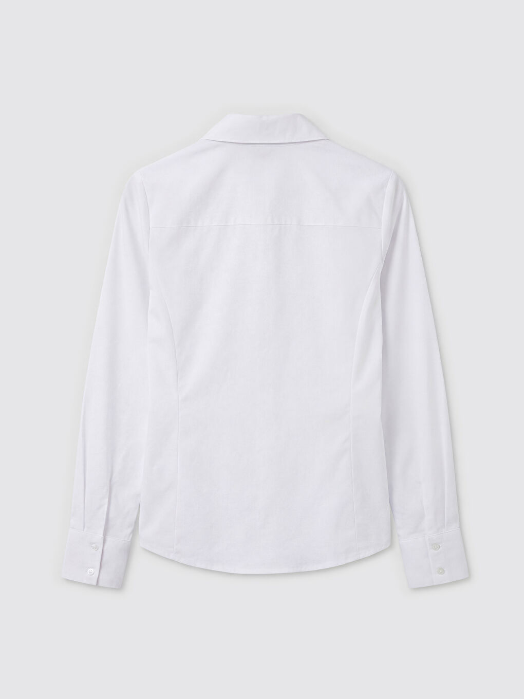 Beyaz Regular Fit Kadın Gömlek-5