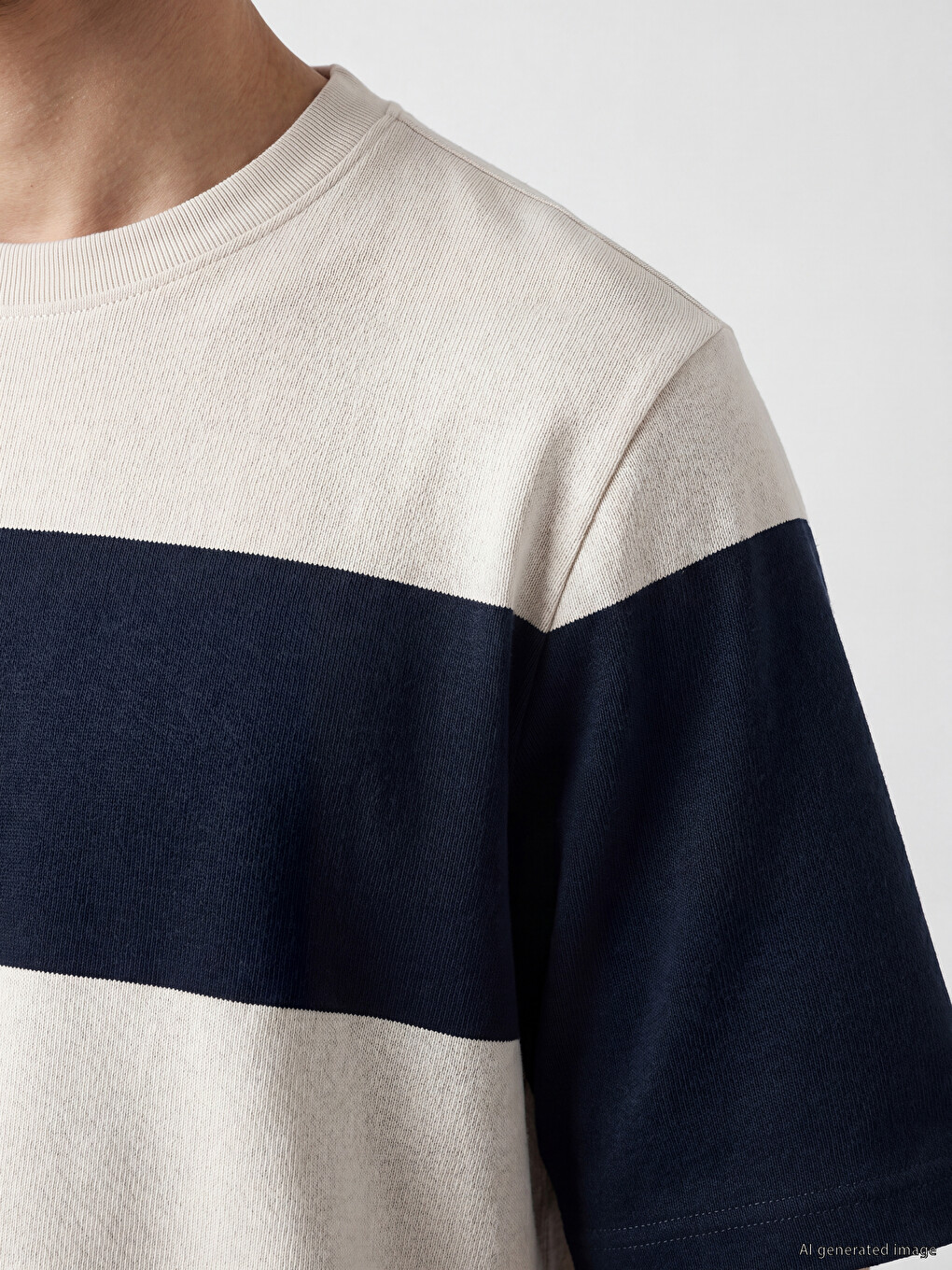 Crew Neck Color Blocked Men's T-shirt-2