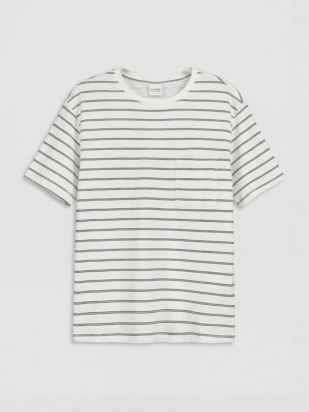 Ekru Bisiklet Yaka Çizgili Erkek Çocuk Pijama Üstü