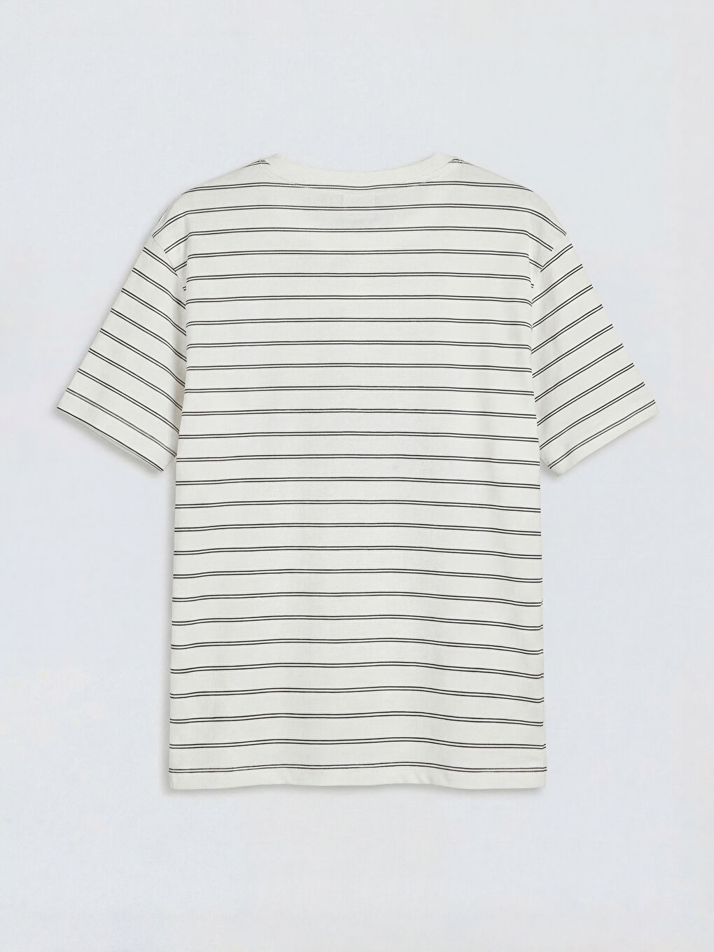 Ekru Bisiklet Yaka Çizgili Erkek Çocuk Pijama Üstü-1