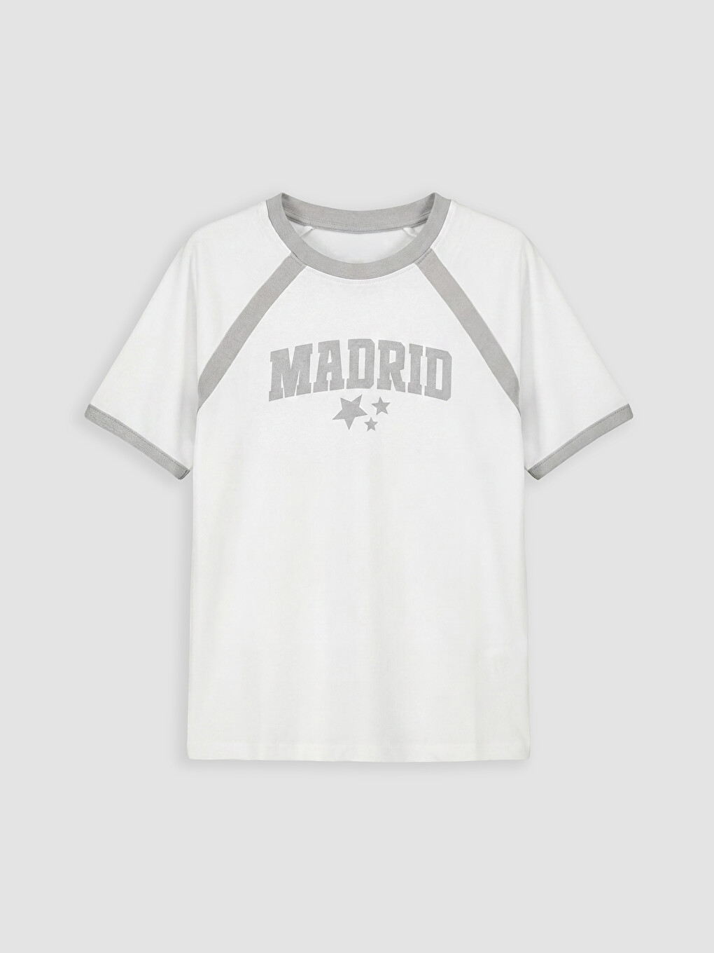 Bisiklet Yaka Madrid Baskılı Kız Çocuk Tişört
