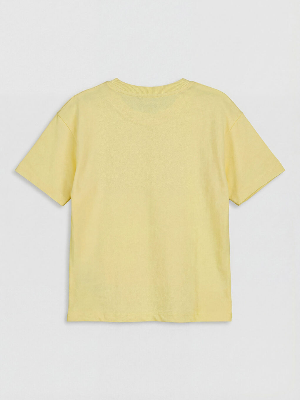 Sarı Bisiklet Yaka Baskılı Erkek Çocuk Tişört-1