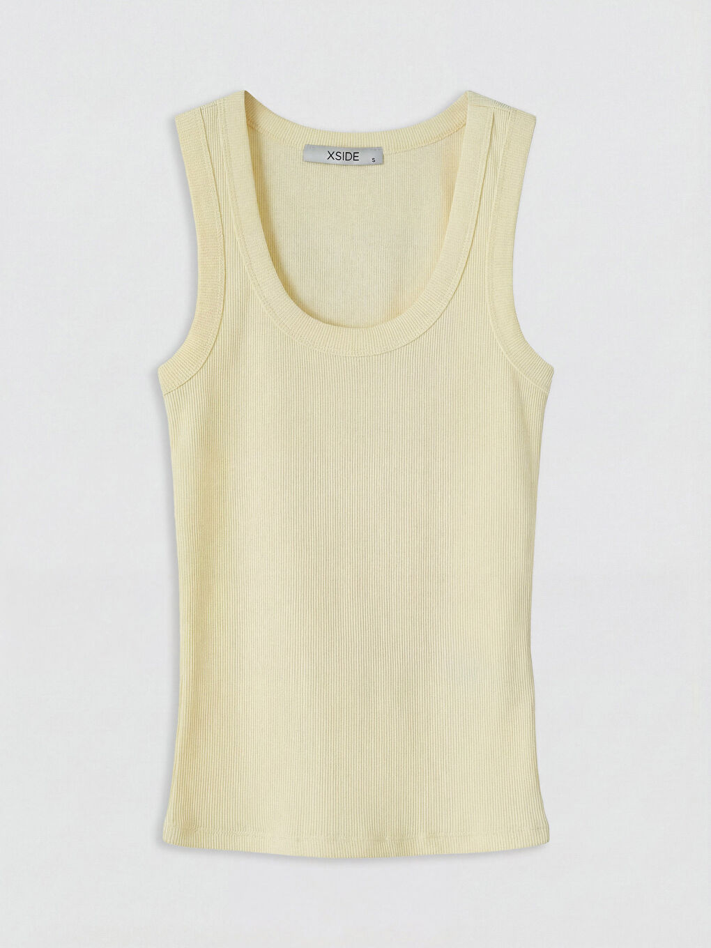 Sarı U Yaka Kadın Fitilli Atlet-4