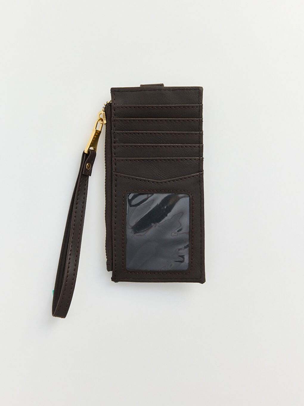 Kahverengi Deri Görünümlü Kadın Cüzdan-1