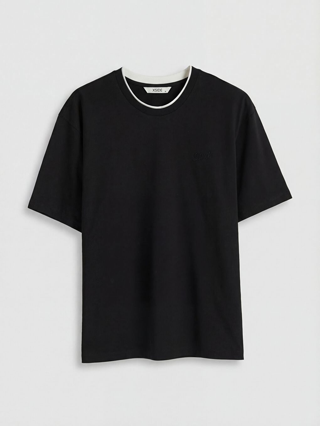 Siyah Bisiklet Yaka Erkek Tişört