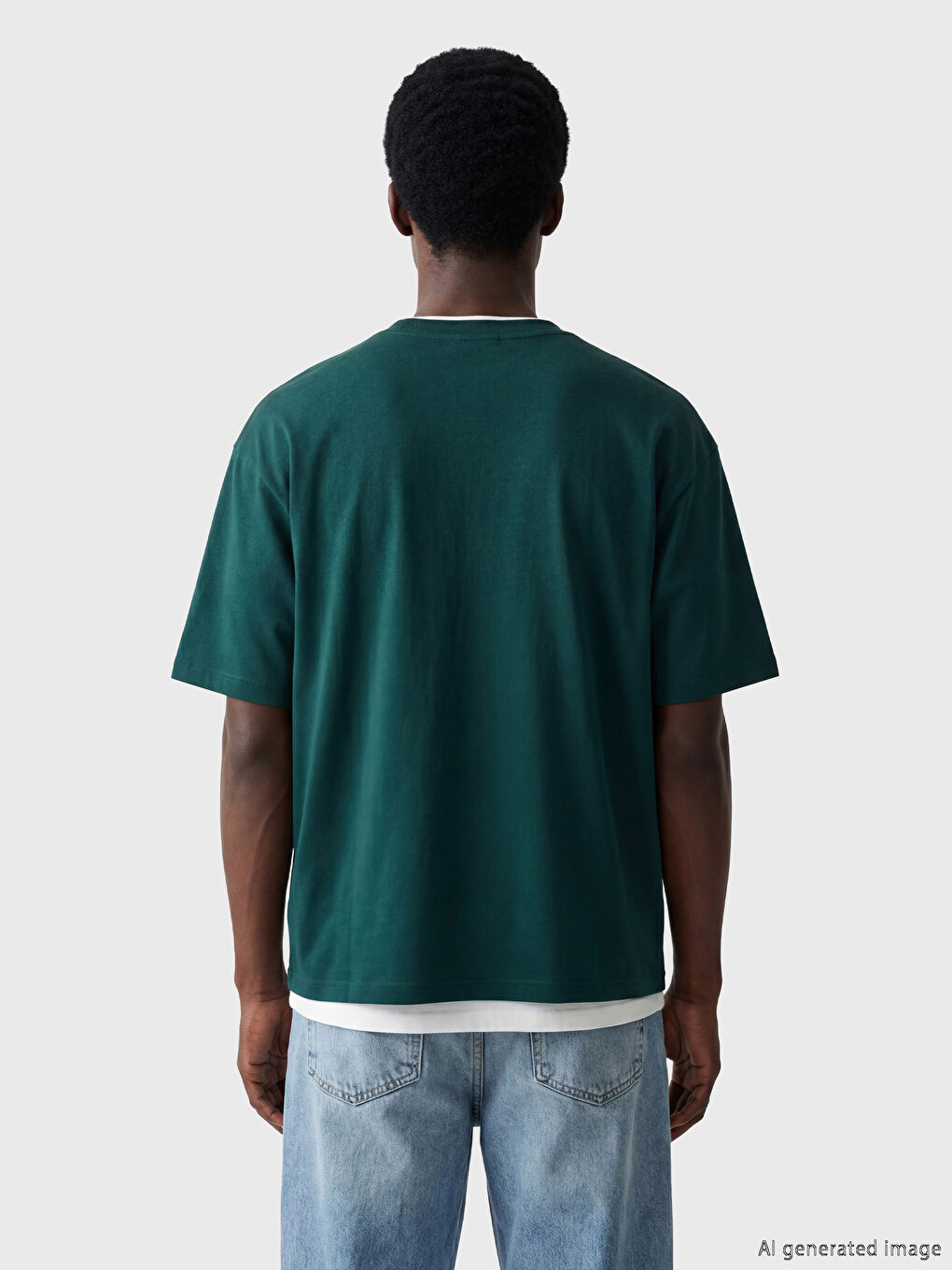 Crew Neck Embroidered Men's T-Shirt-3