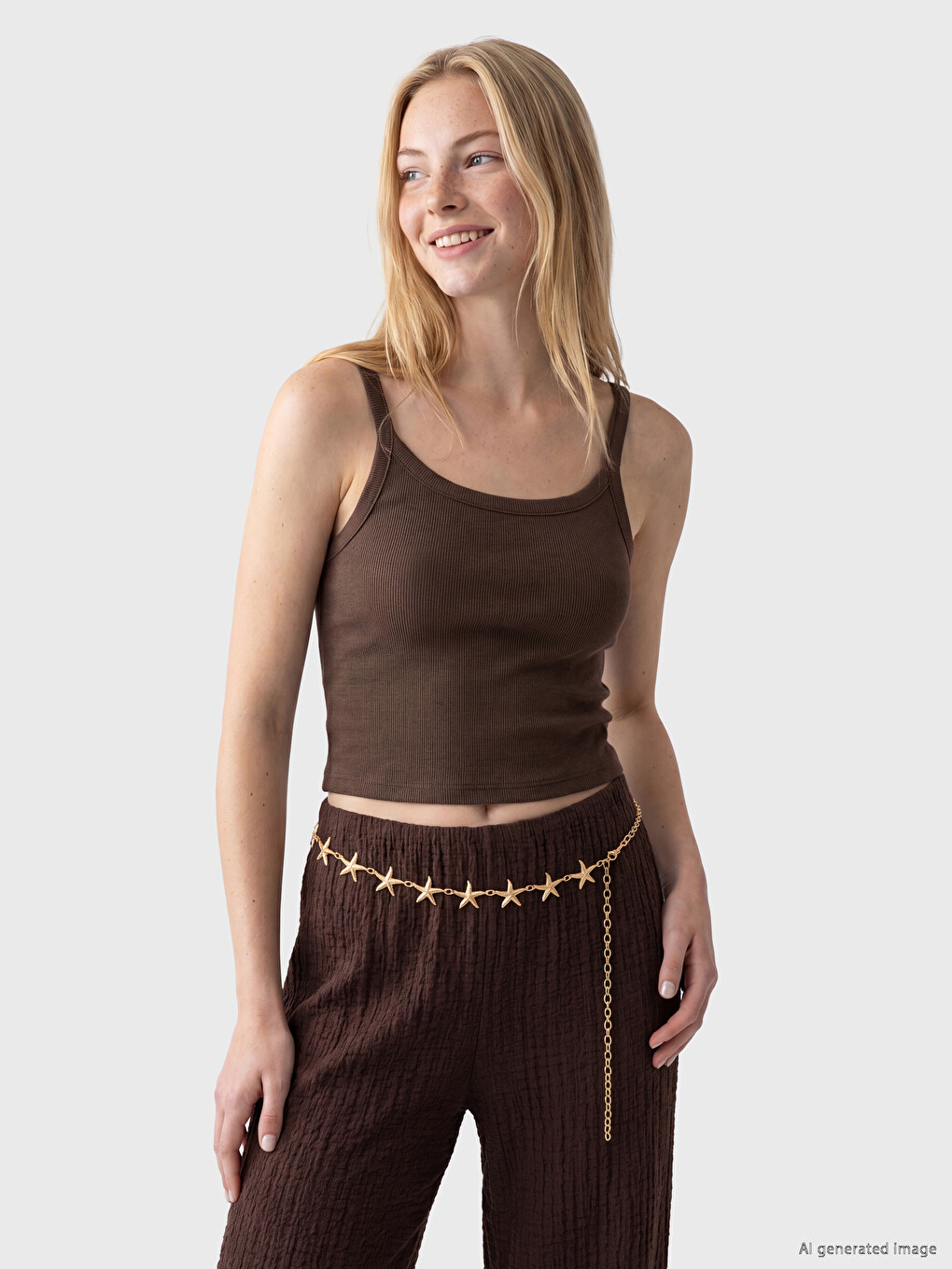 Women's Star Figured Chain Belt