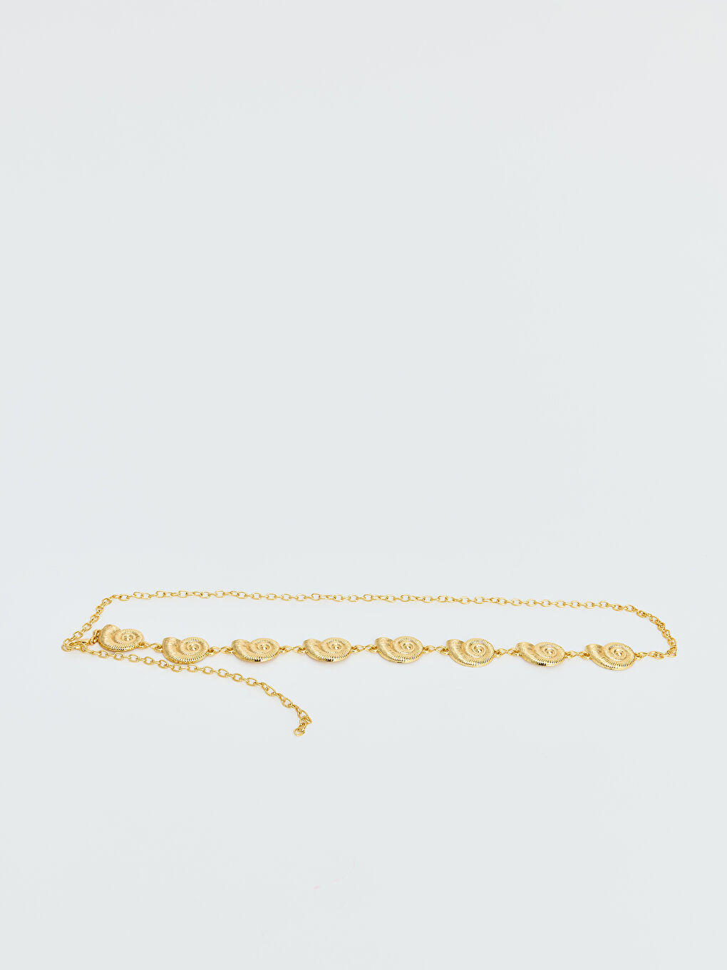 Sarı Kadın Metal Aksesuar Detaylı Zincir Kemer-0