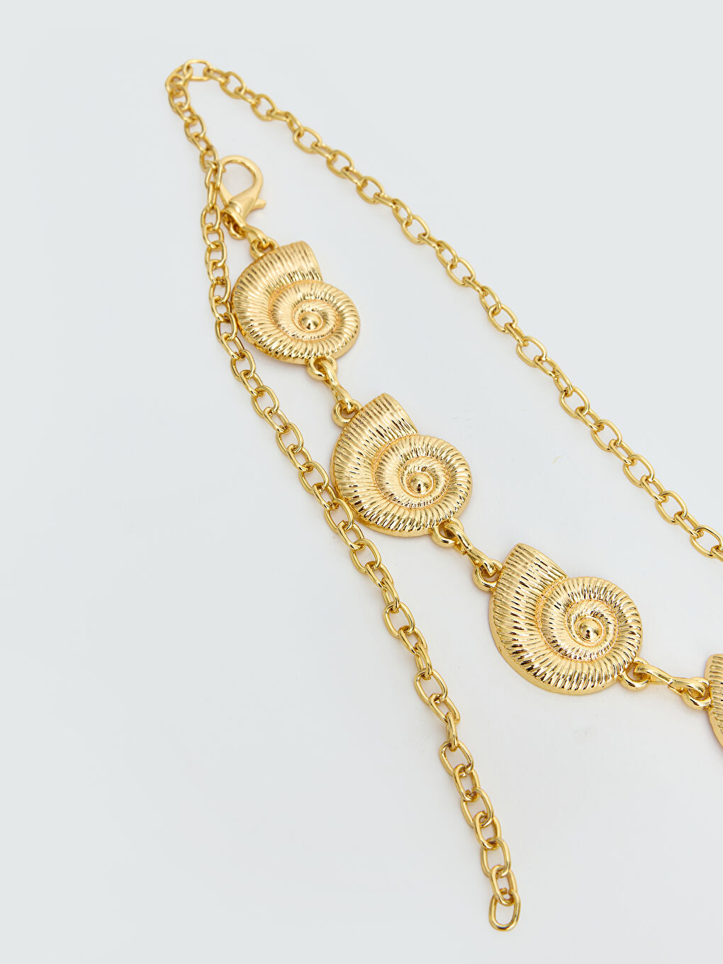 Sarı Kadın Metal Aksesuar Detaylı Zincir Kemer-1