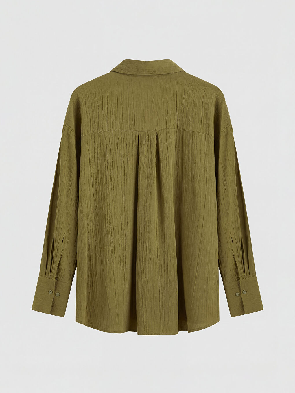 Haki Dokulu Kadın Gömlek-1