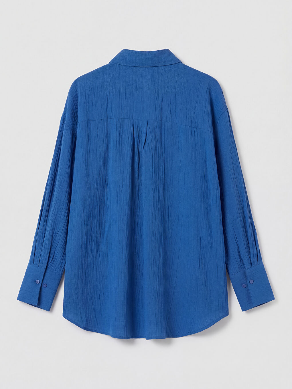 Mavi Dokulu Kadın Gömlek-1