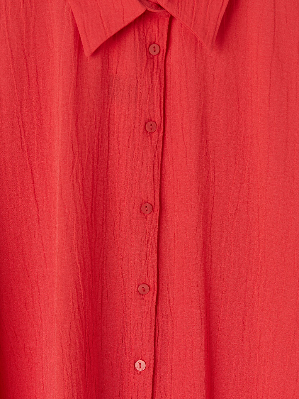 Kırmızı Dokulu Kadın Gömlek-2