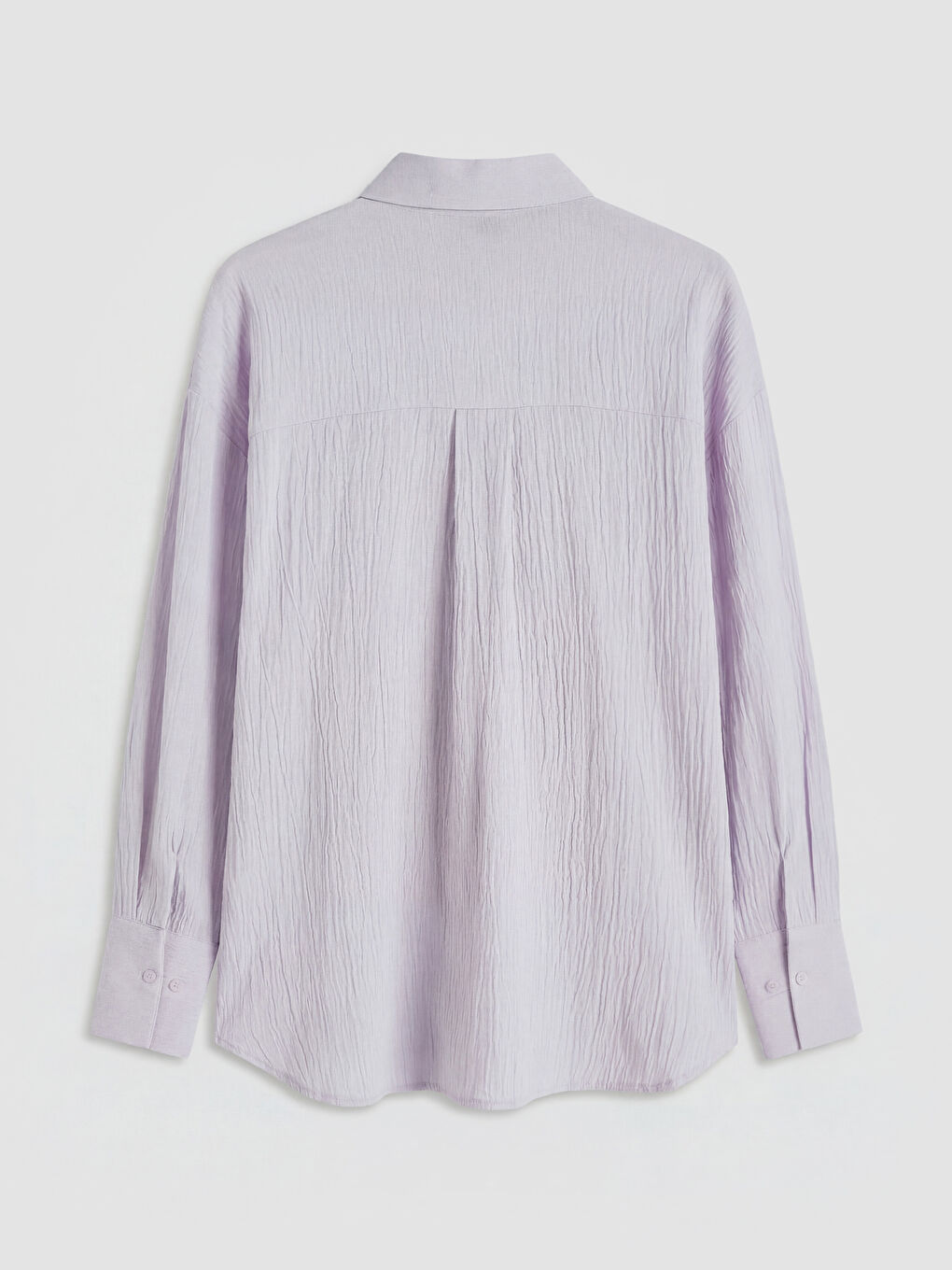 Lila Dokulu Kadın Gömlek-5