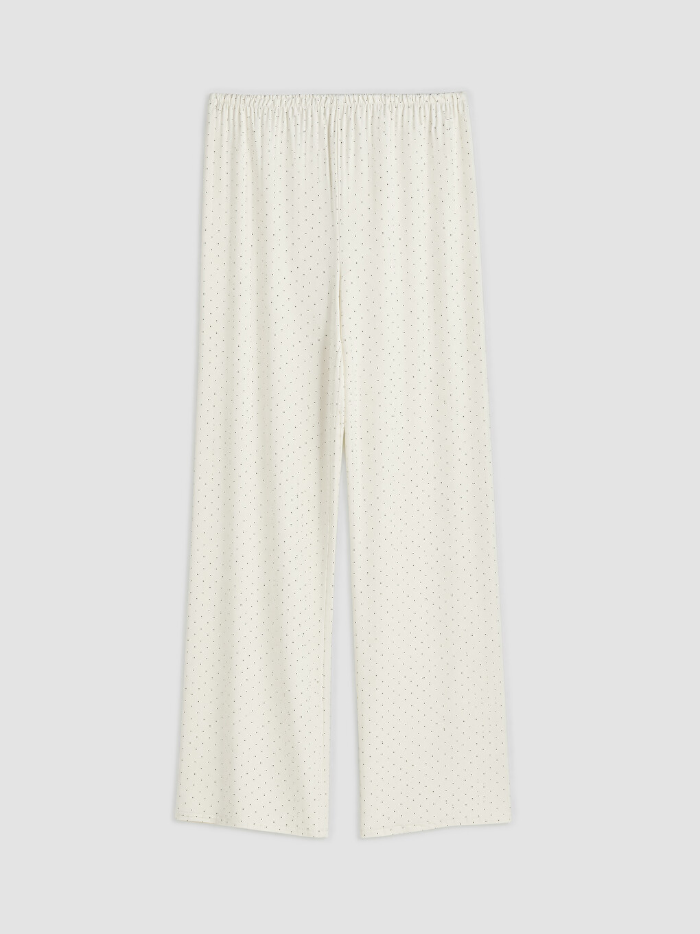Ekru İp Askılı Puantiyeli Kadın Pijama Takım-2
