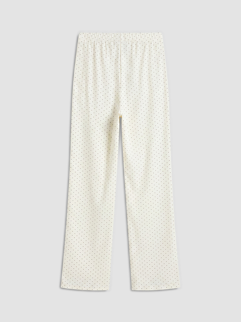 Ekru İp Askılı Puantiyeli Kadın Pijama Takım-4