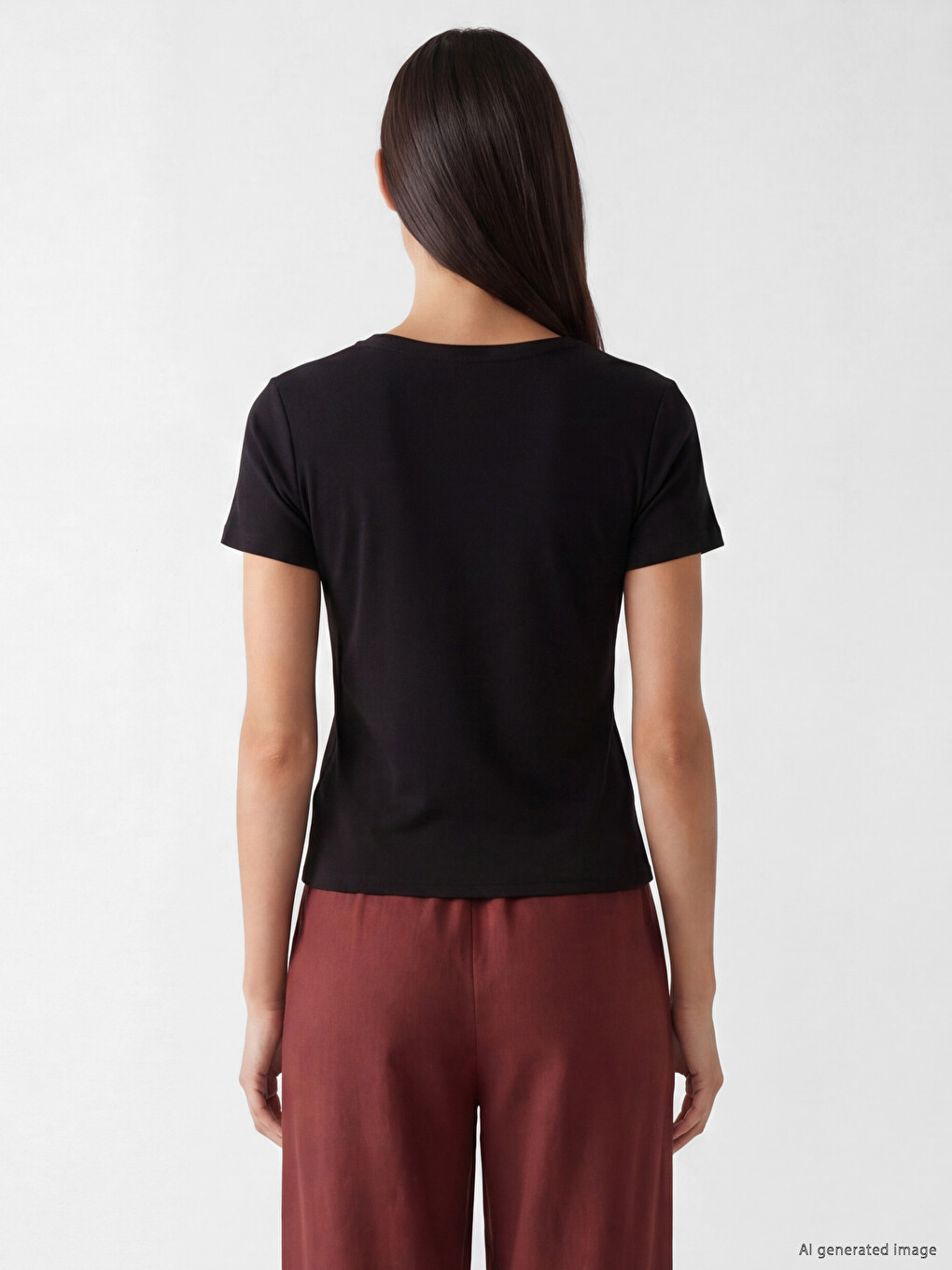 Bluza sa V izrezom na dugmad-3