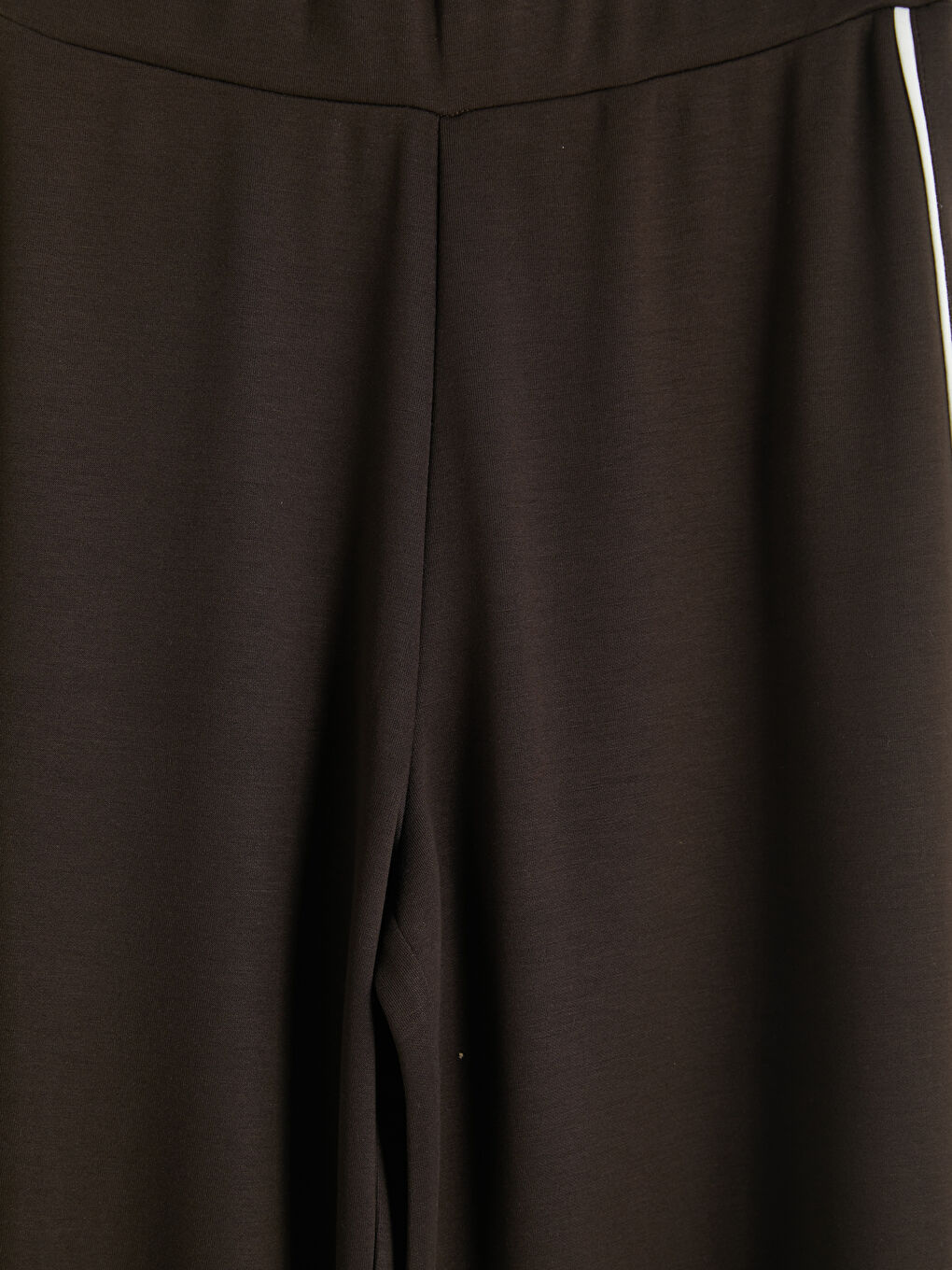 Kahverengi Şeritli Soft Touch Kadın Eşofman Altı-2