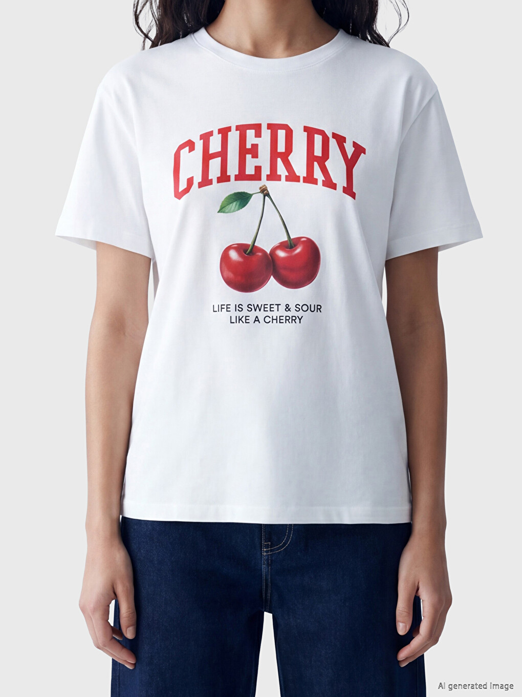 Femër E Bardhe T-shirt-2