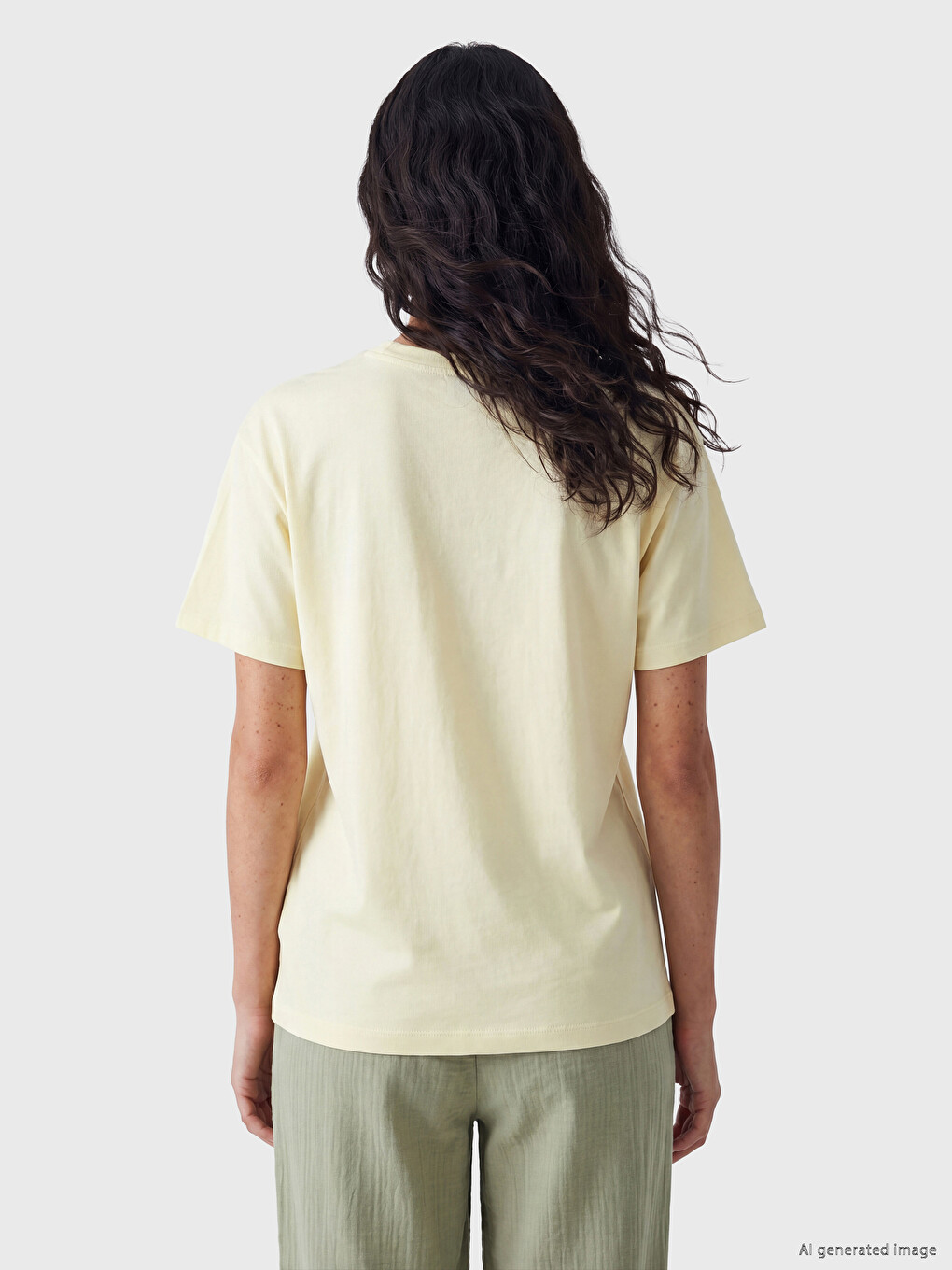 Printed %100 Cotton Women's T-shirt-3