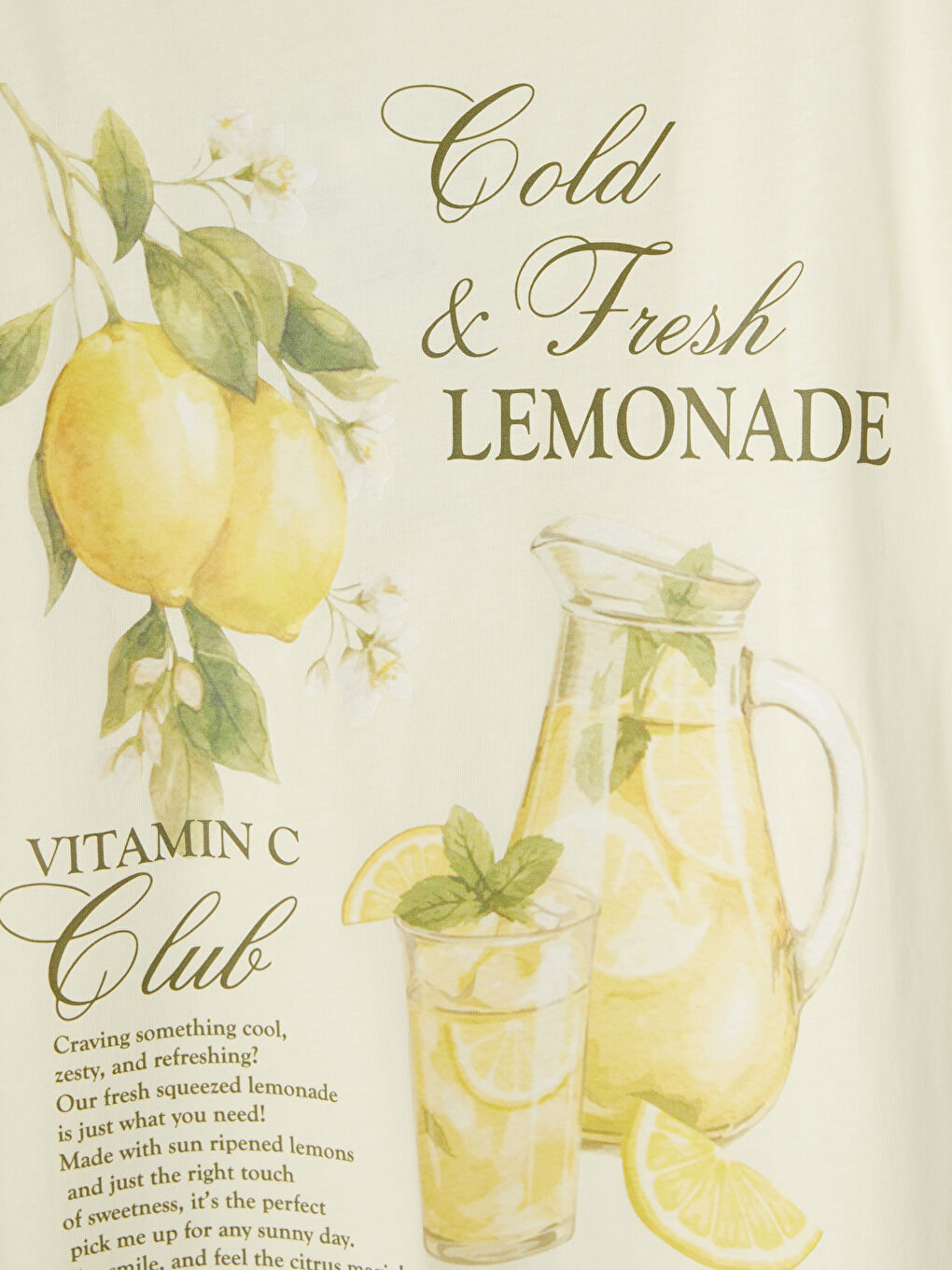 Sarı Bisiklet Yaka Baskılı Kadın Tişört-3