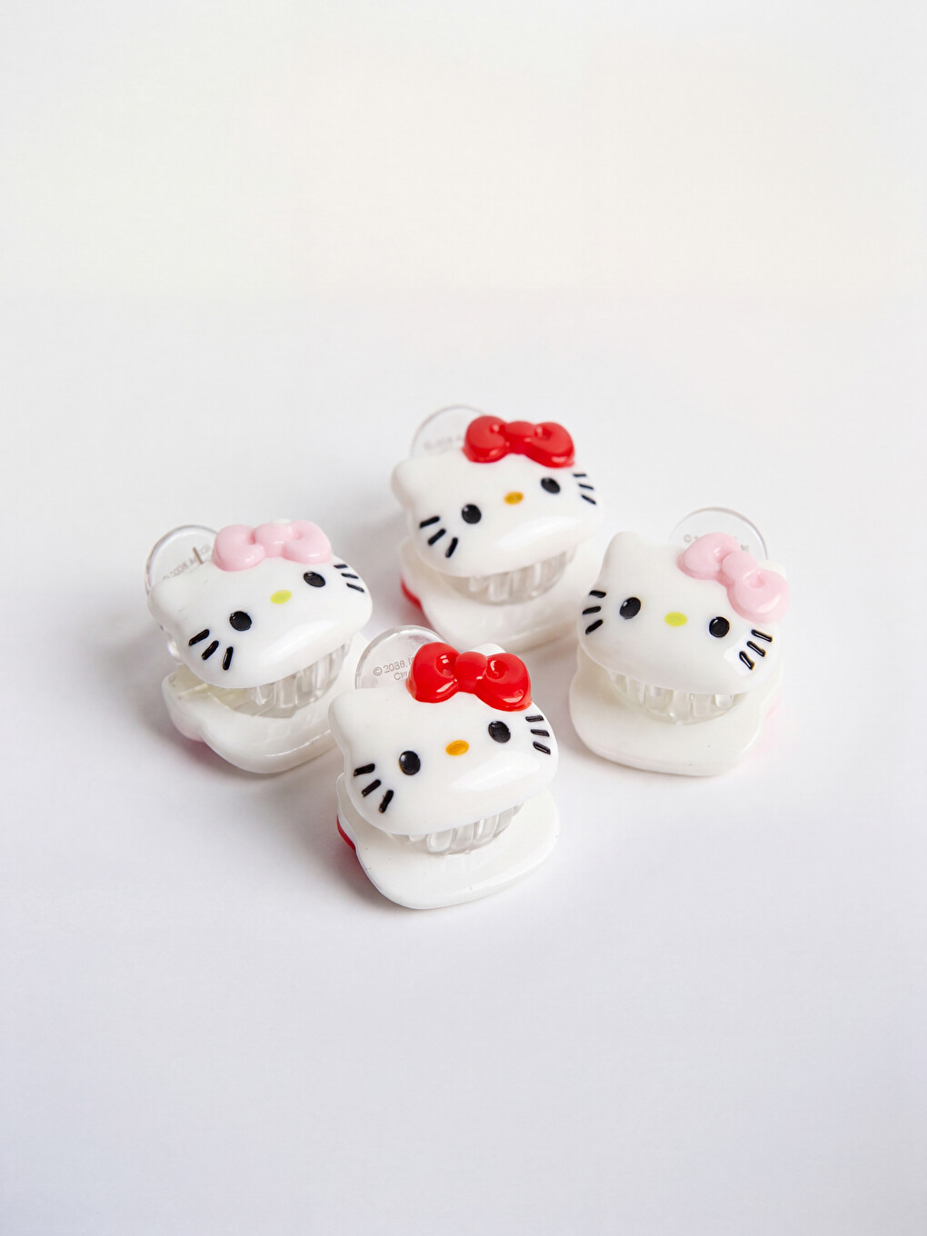 Set Kapëse Flokësh Me Kthetra Hello Kitty I Stampuar Për Vajza, 4 Copë