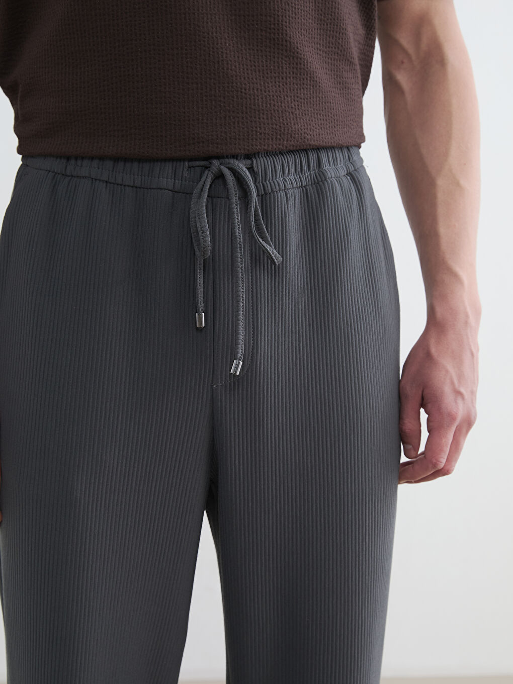 Petrol Standart Kalıp Erkek Pantolon-2