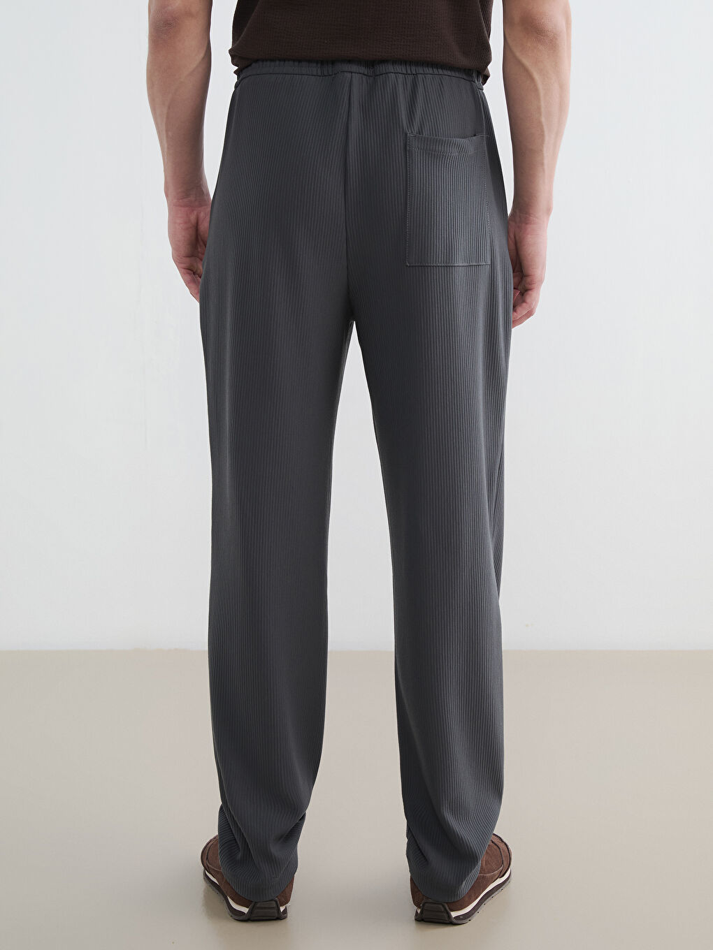 Petrol Standart Kalıp Erkek Pantolon-3