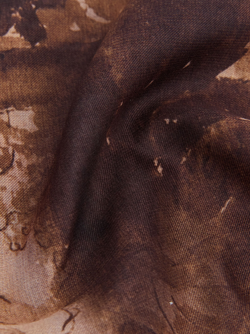 Kahverengi Desenli Kadın Şal-2