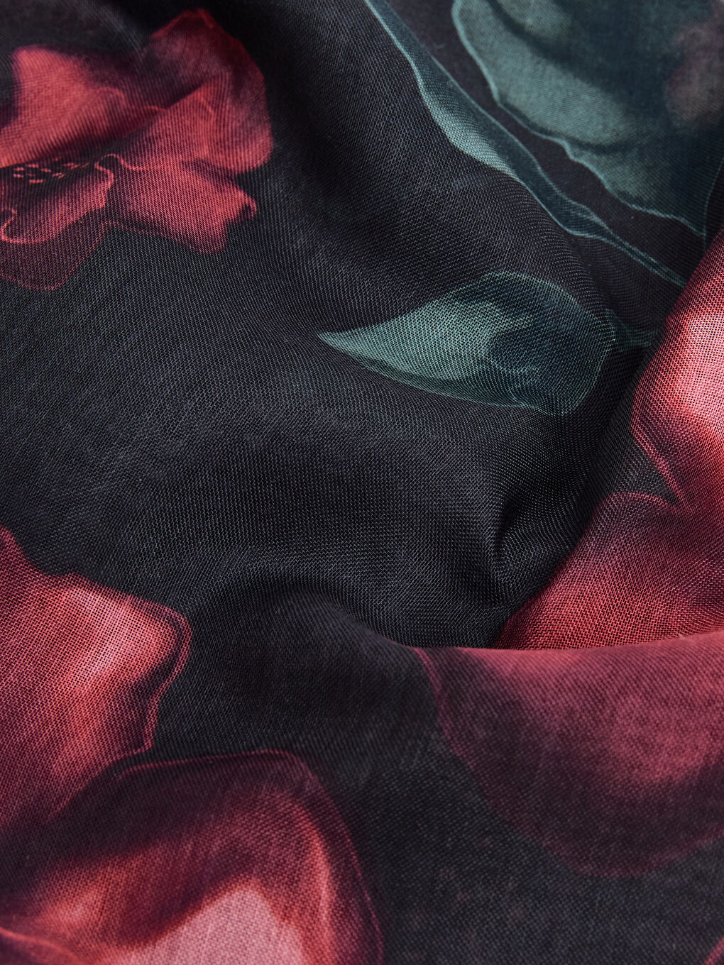 Siyah Çiçekli Kadın Şal-2