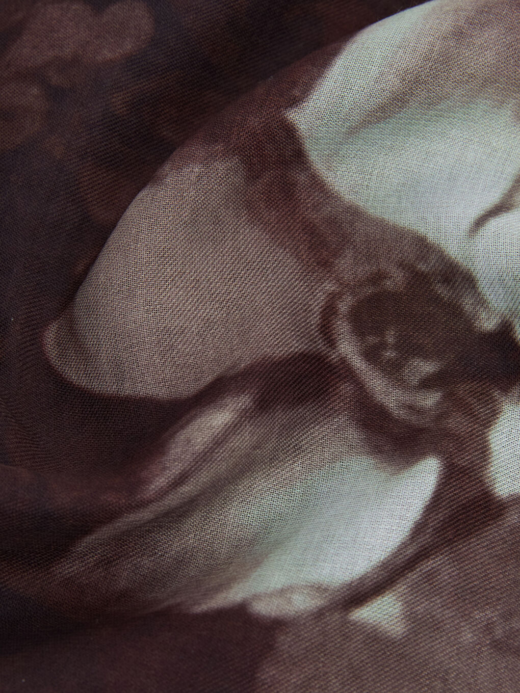 Kahverengi Çiçekli Kadın Şal-2