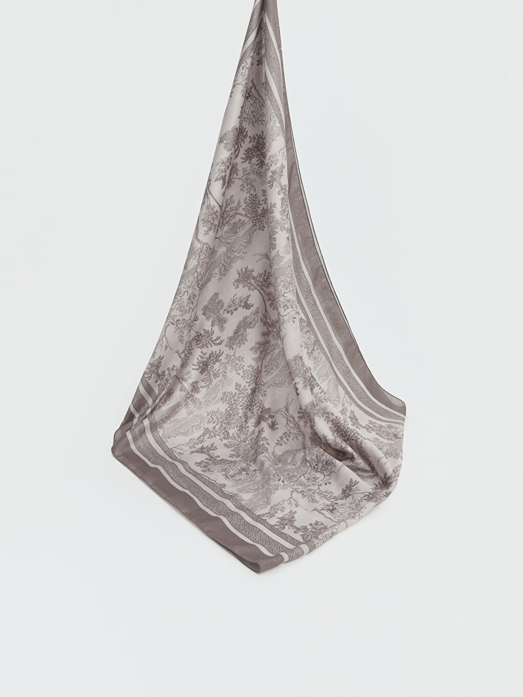 Ekru Desenli Kadın Şal