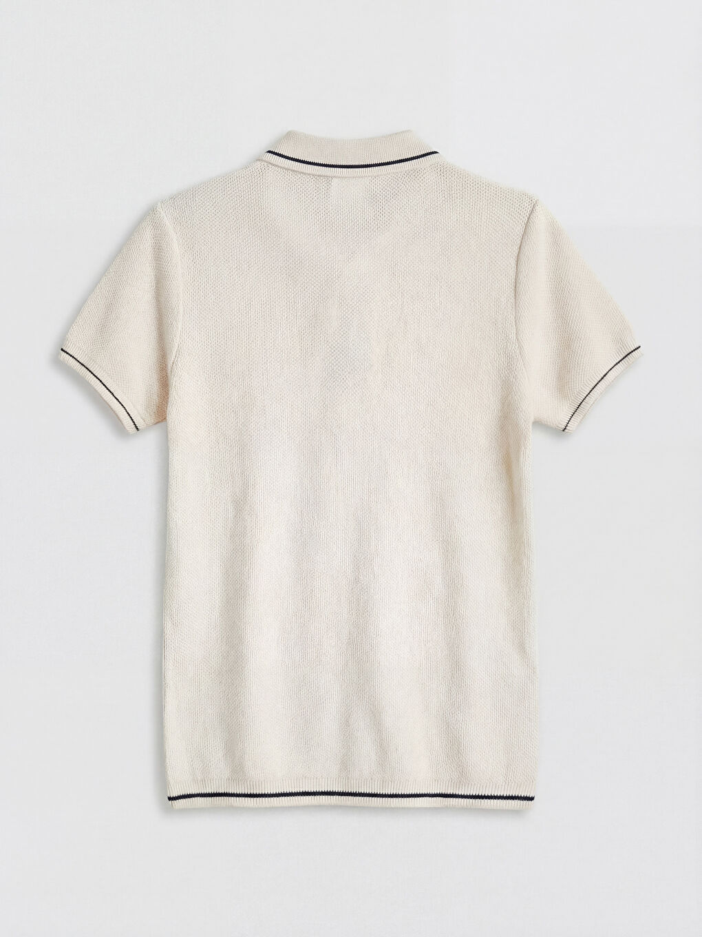 Ekru Polo Yaka Erkek Çocuk Triko Kazak-1