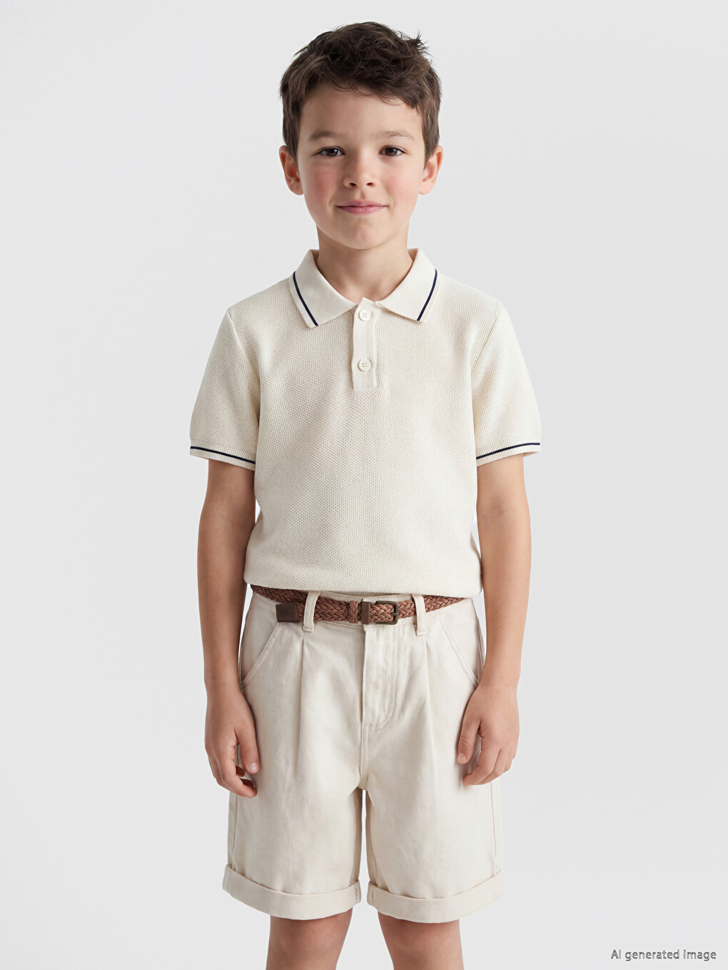 Polo Collar Boys' Knitwear Sweater-1