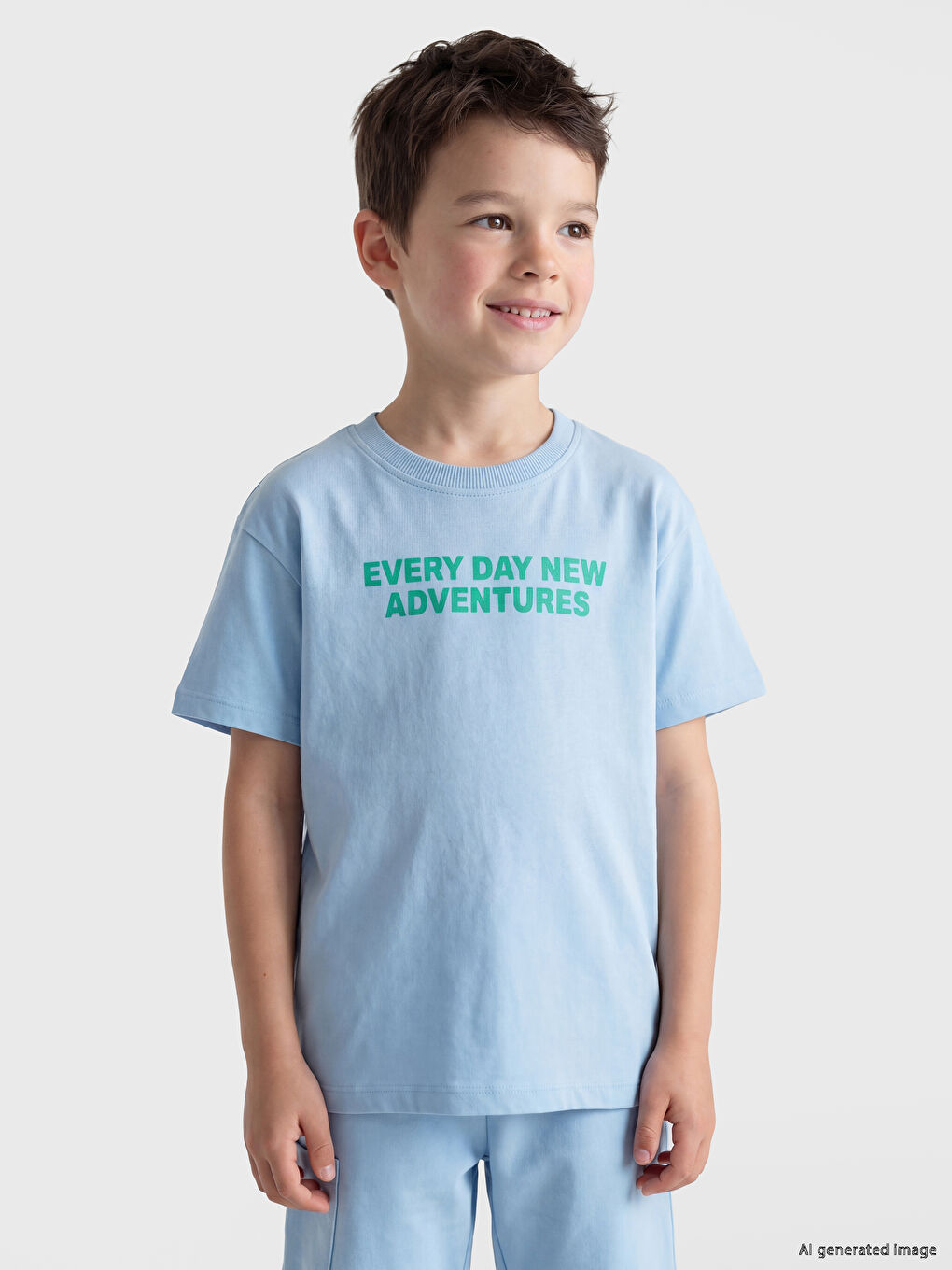 Text Printed Boys' Set-1