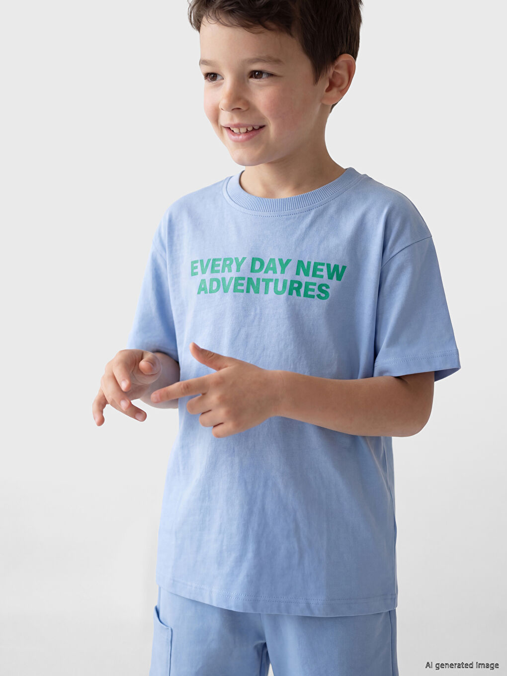 Text Printed Boys' Set-2
