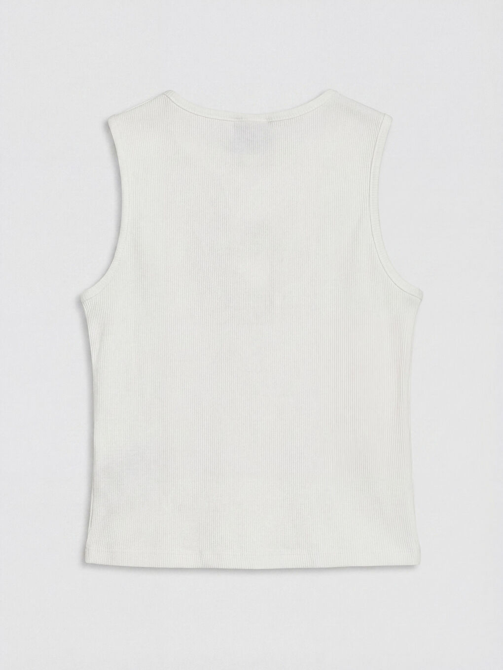 Ekru Bisiklet Yaka Boncuklu Kız Çocuk Atlet-1