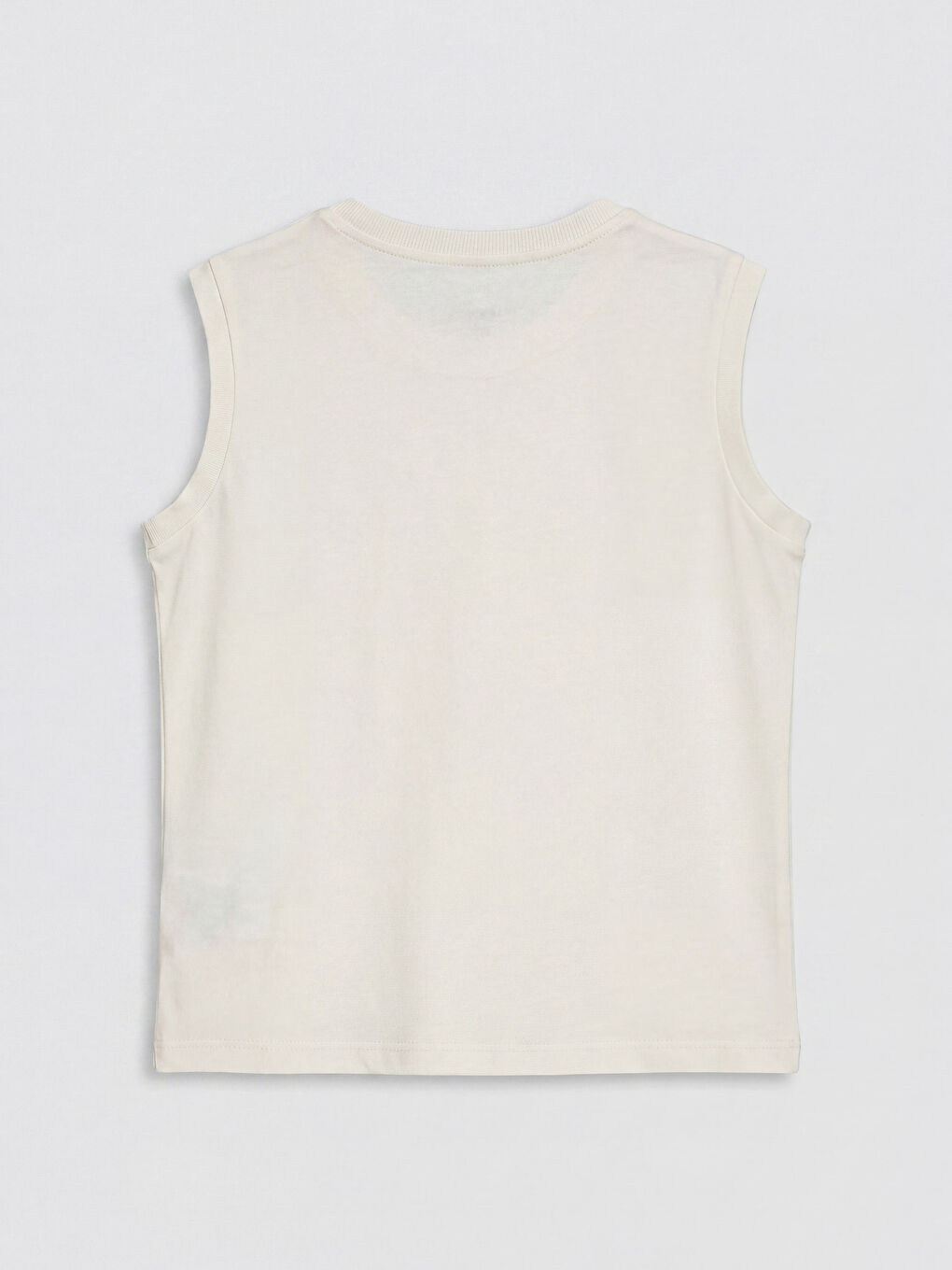 Bej Bisiklet Yaka Baskılı Erkek Çocuk Atlet 2'li-2