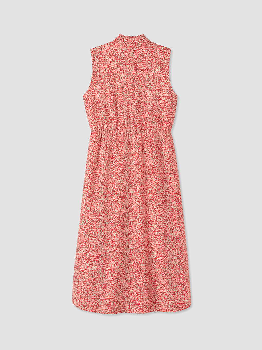 Floral Waist Sash Shirt Dress-5