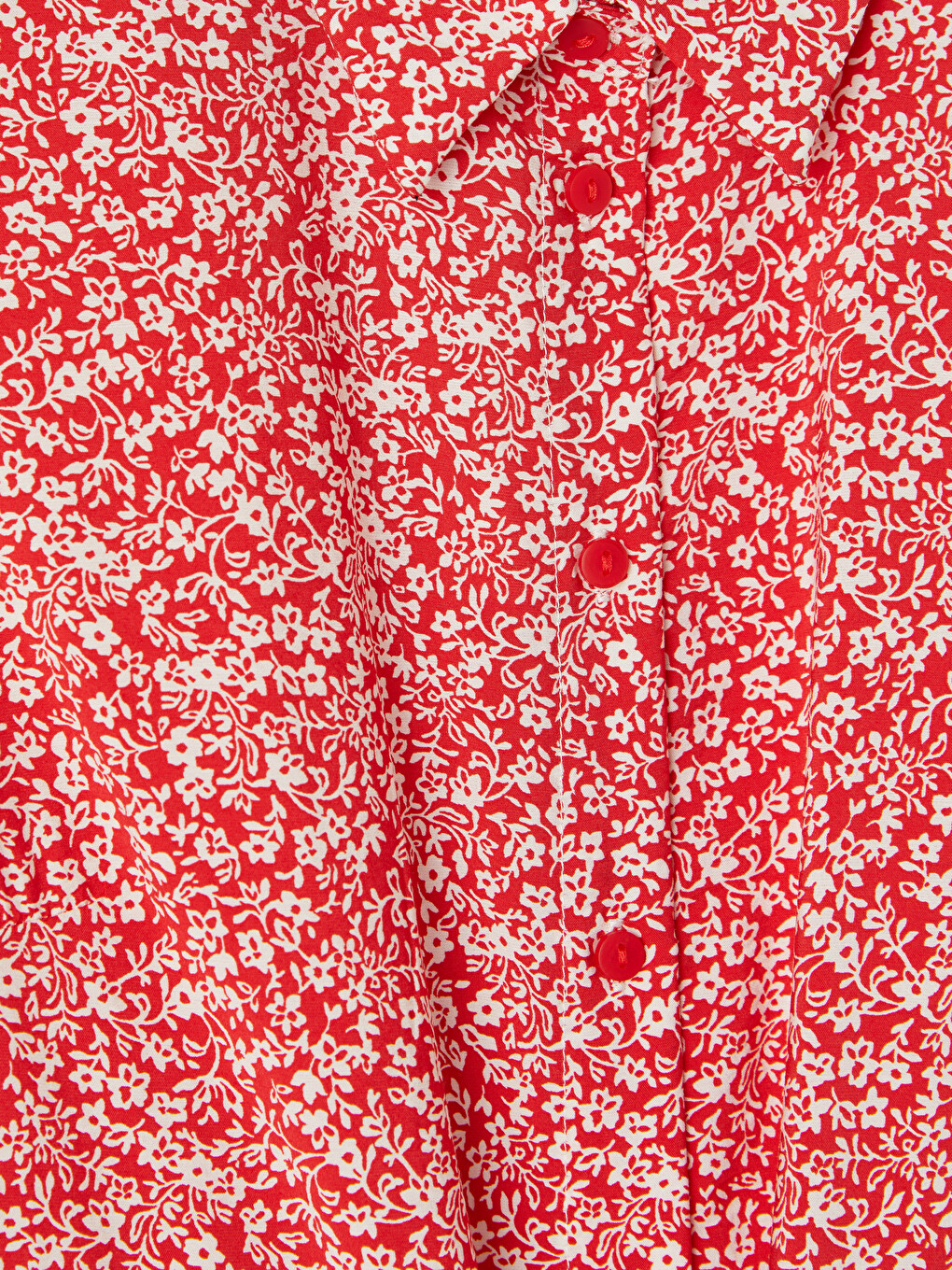 Floral Waist Sash Shirt Dress-6
