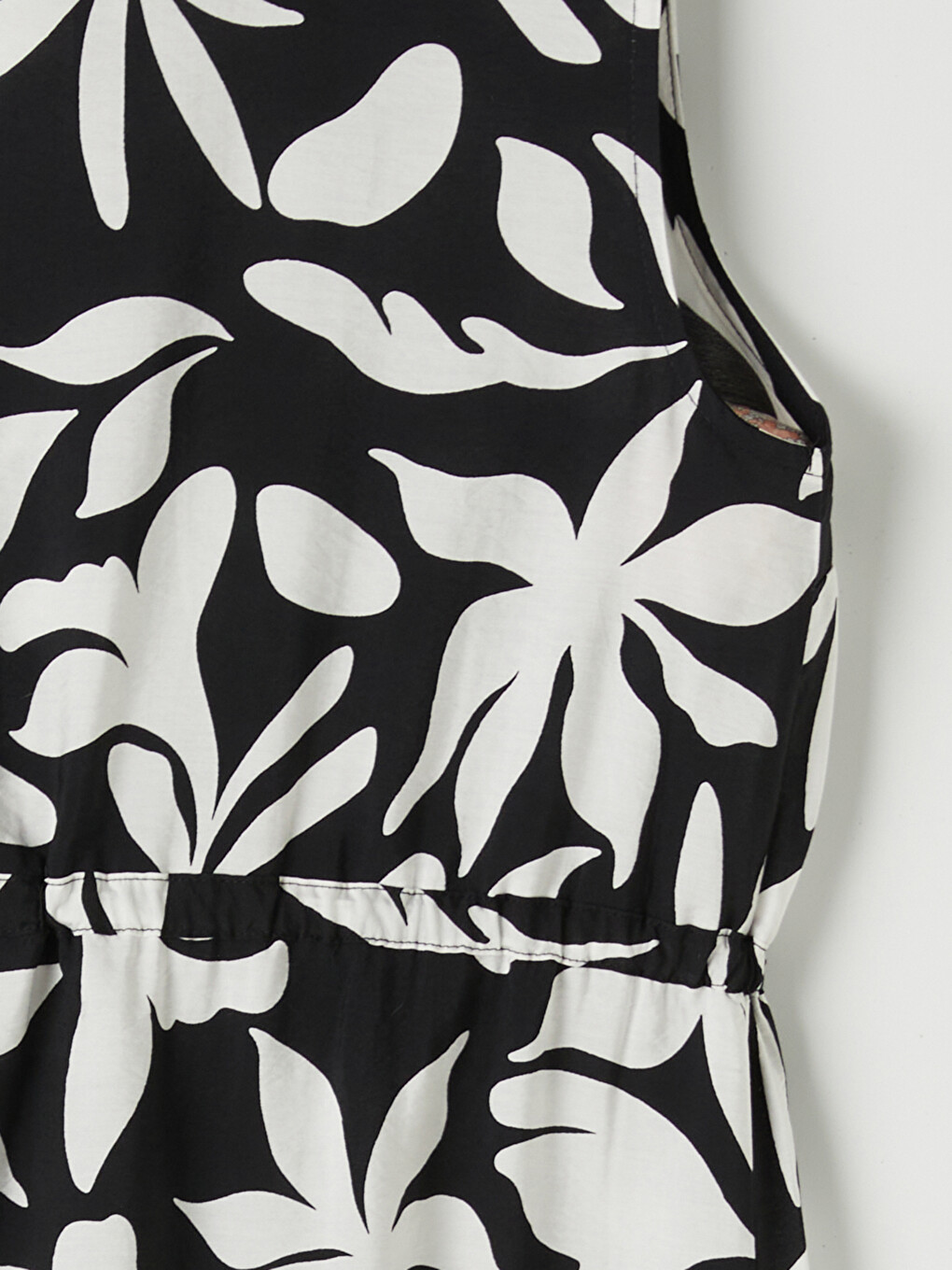 Floral Waist Sash Shirt Dress-6
