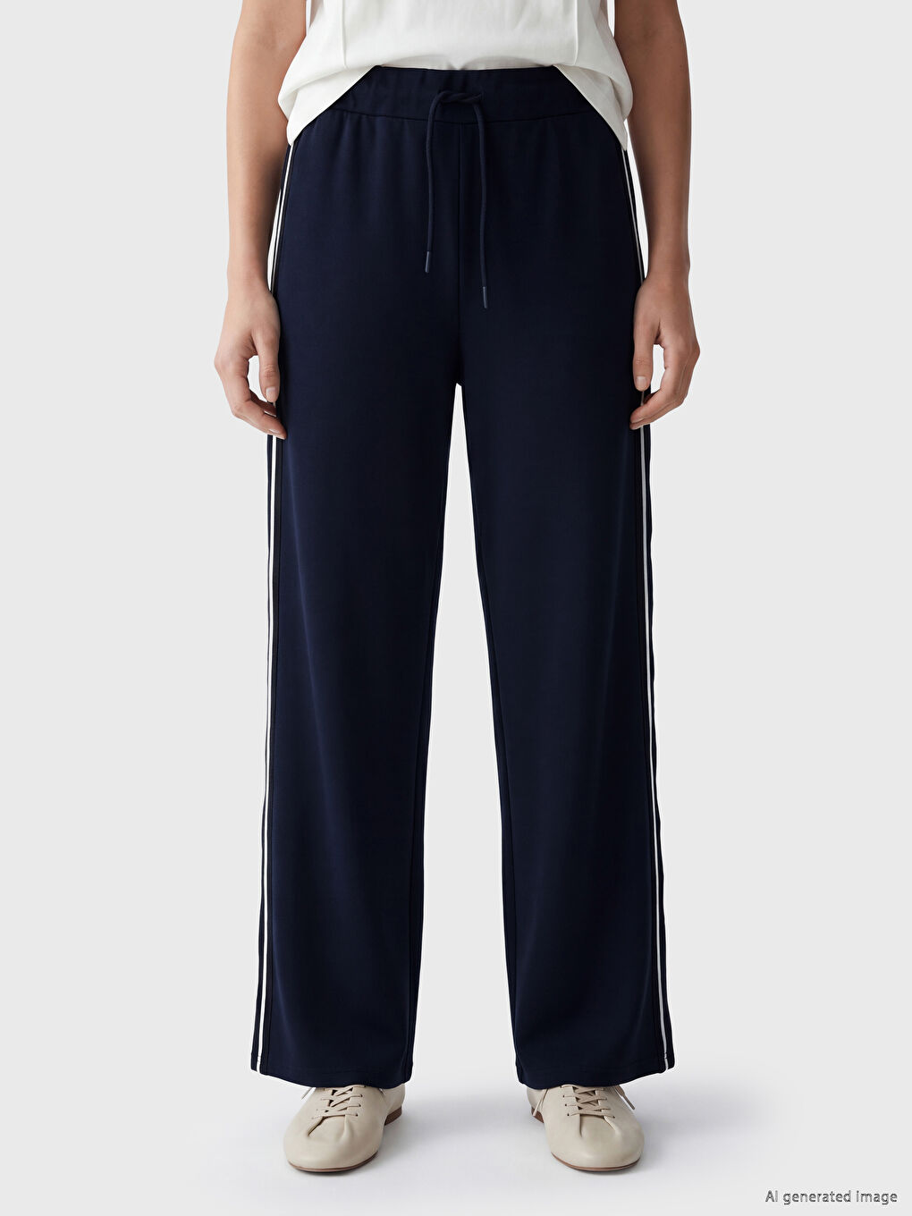 Wide Leg Women's Sweatpants-1
