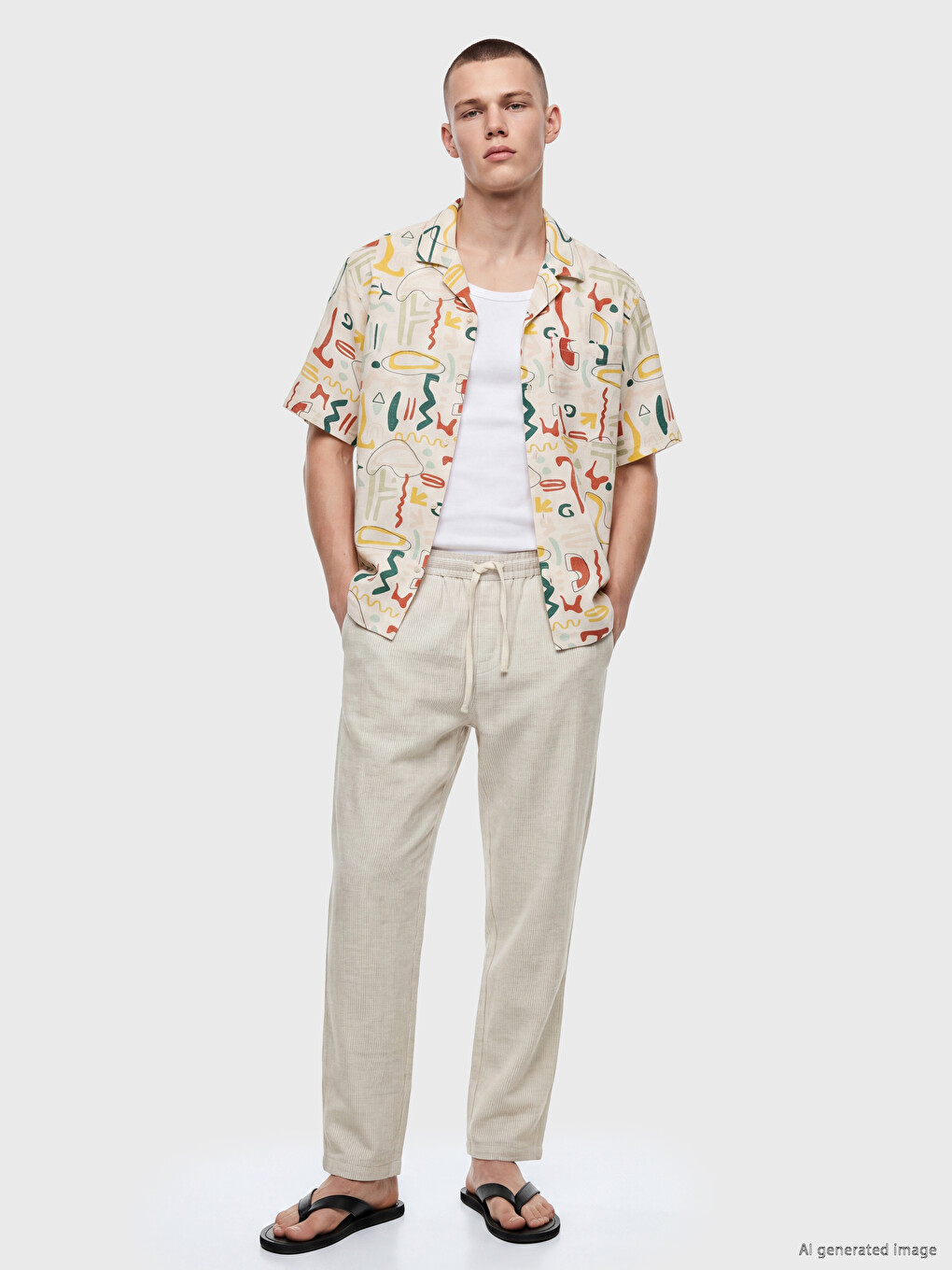 Relax Fit Patterned Men's Shirt-1
