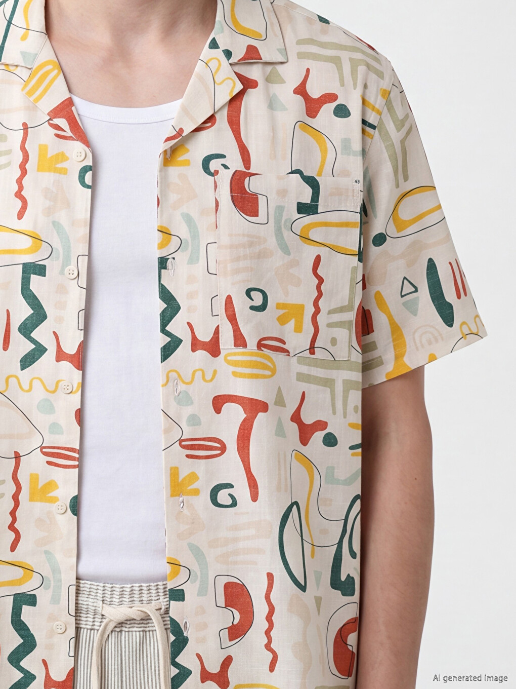 Relax Fit Patterned Men's Shirt-2