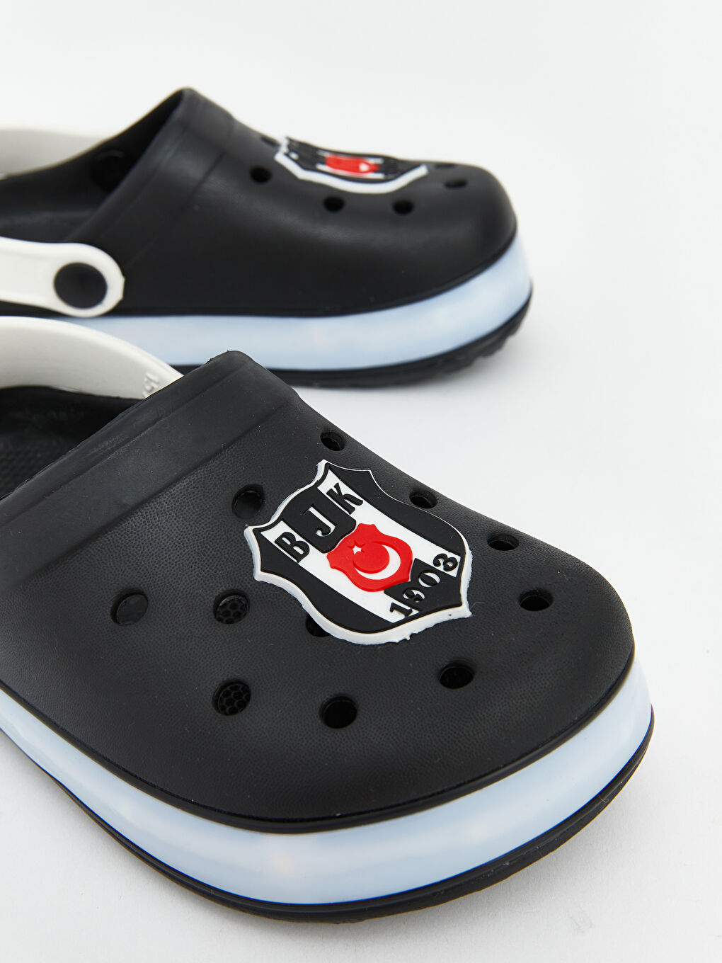 Siyah Beşiktaş Baskılı Erkek Çocuk Sandalet-3