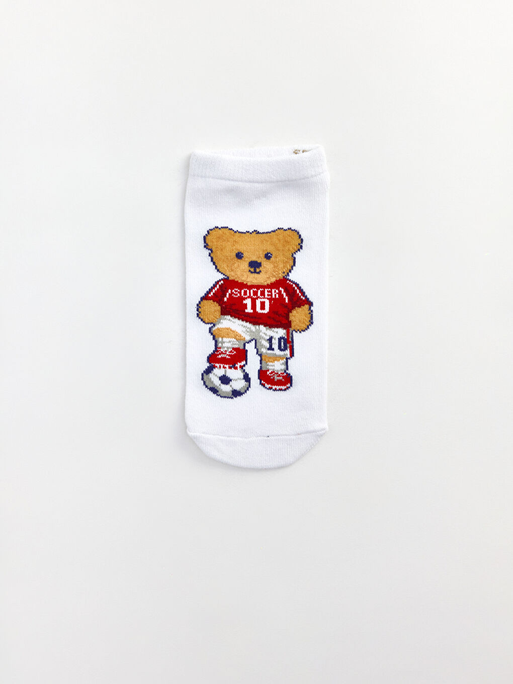 Karışık Ayı Teddy Desenli Erkek Çocuk Patik Çorap 5'li-1