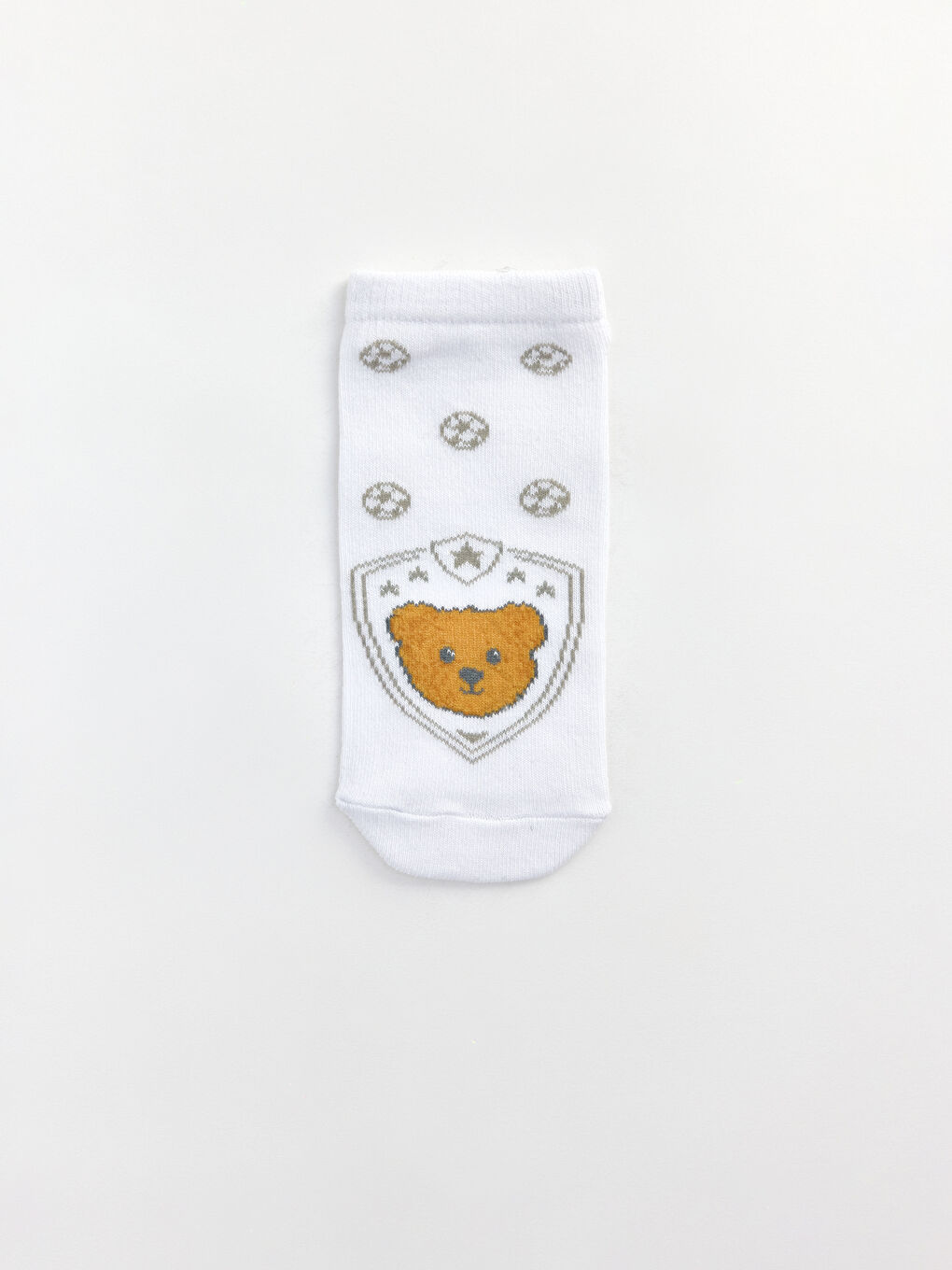Karışık Ayı Teddy Desenli Erkek Çocuk Patik Çorap 5'li-3